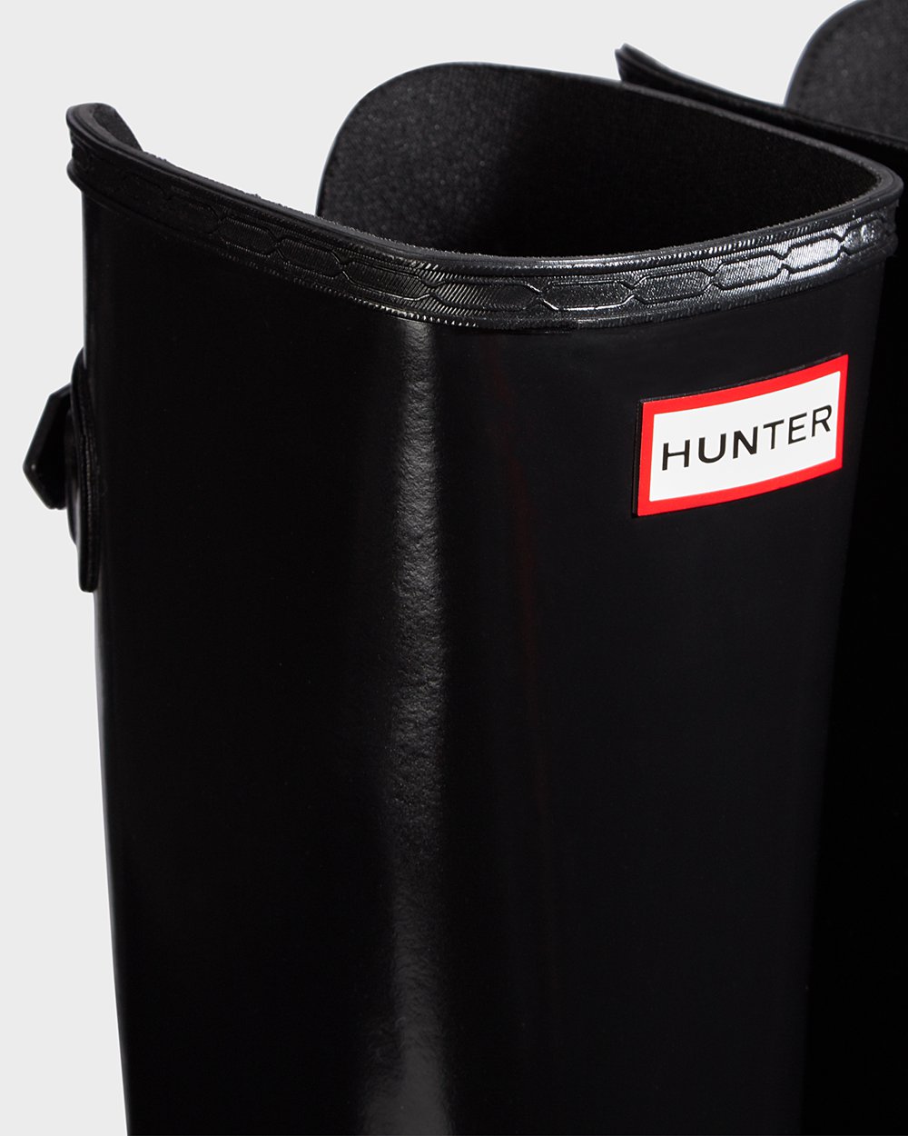 Höga Gummistövlar Dam - Hunter Refined Adjustable Gloss - Svarta - 417068-WFD